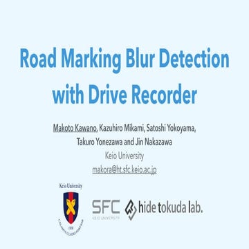 Road Marking Blur Detection with Drive Recorder