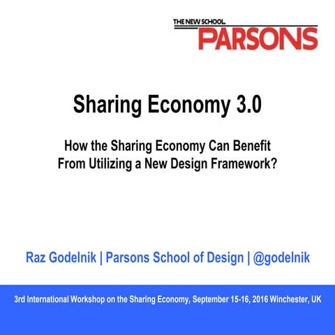 From Design Thinking to Design Intelligence - How the Sharing Economy Can Ben...
