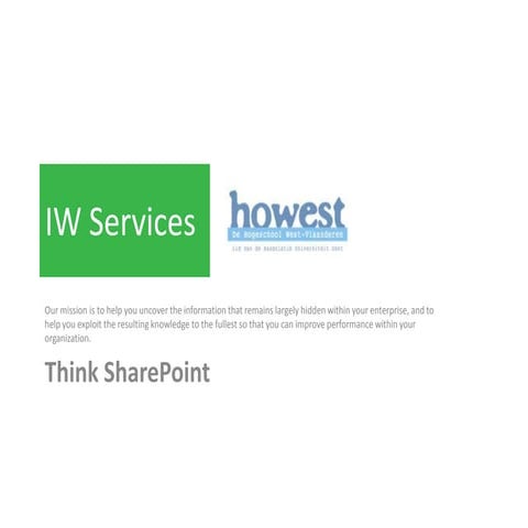 Think SharePoint - MS Web Café