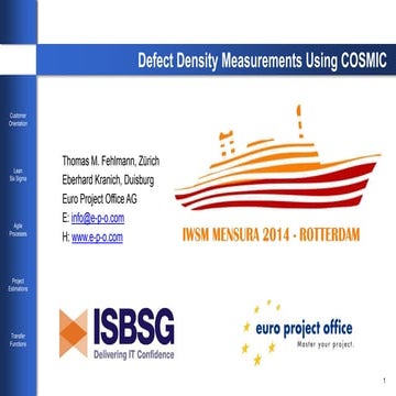 Iwsm2014   defect density measurements using cosmic (thomas fehlmann)