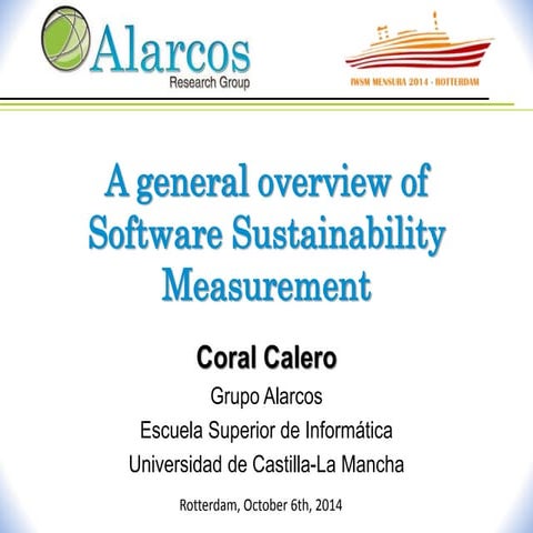 IWSM2014   MEGSUS14 - A general overview of software sustainability measureme...