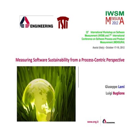 Measuring Software Sustainability from a Process-Centric Perspective