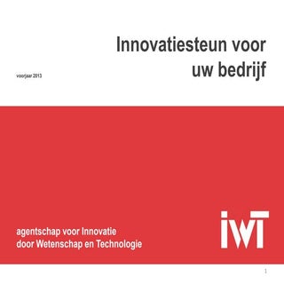 Innovatiesteun voor uw bedrijf