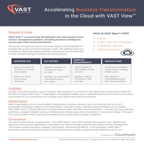Accelerating Business Transformation in the Cloud with VAST View™