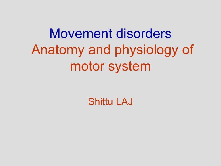 Anatomy and Physiology of Motor disorder