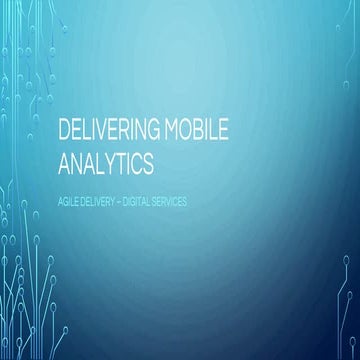 Delivering mobile analytics