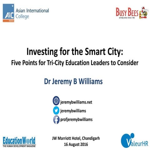 Investing for the Smart City: Five Points for Tri-City Education Leaders to Consider
