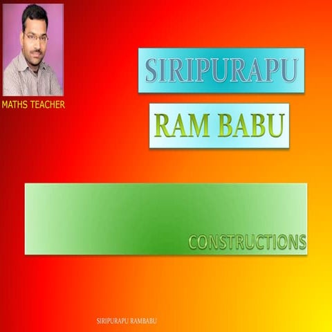 9TH constructions introduction BY RAMBABU SIRIPURAPU