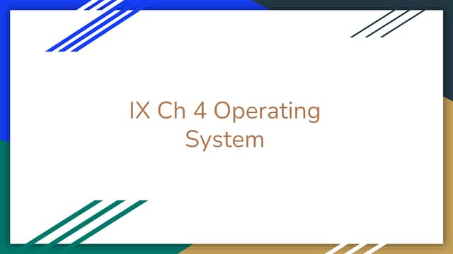 Ix ch 4 operating system types