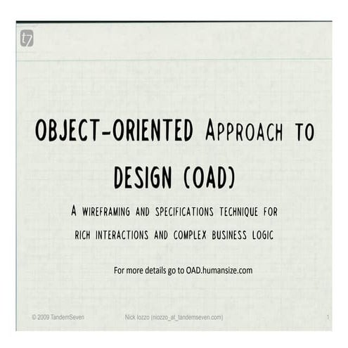 Interactions 09 Object Oriented Approach To Design--OAD | PDF ...