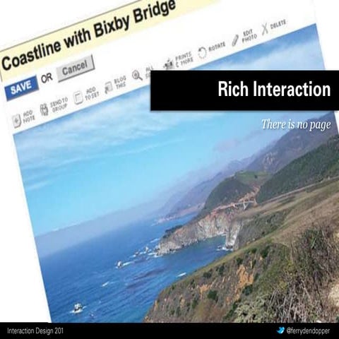 CMD Interaction Design - Y2 Q1 les 2 - Rich Interaction