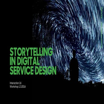 Storytelling in Digital Service Design