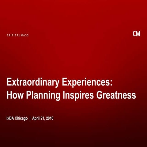 How Planning Inspires Greatness 