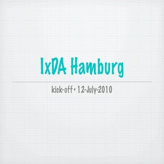 IxDA Hamburg Kickoff (part 1)