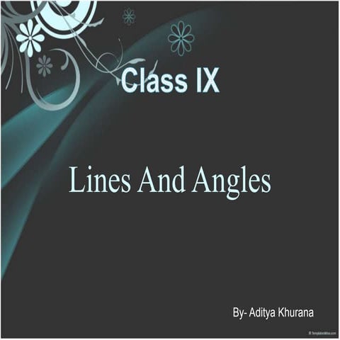 IX Lines and Angles