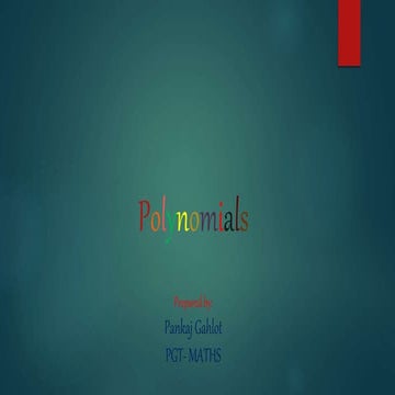 NCERT Class 9 Maths  Polynomials