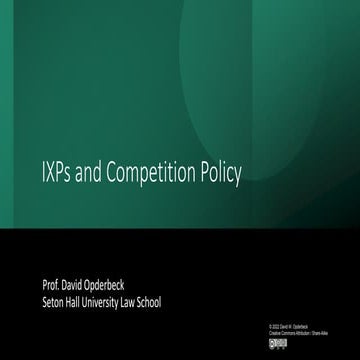 IXPs and Competition Policy