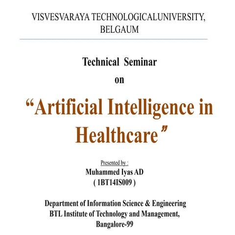 Artificial intelligence in Health Care