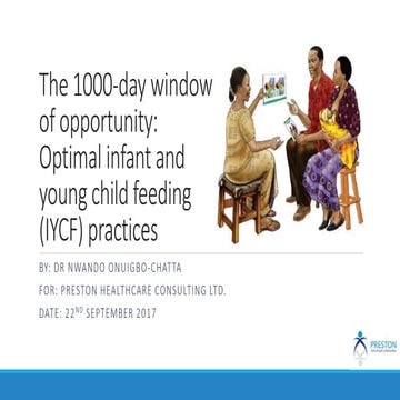 The 1000-day window of opportunity: Optimal infant and young child feeding (I...