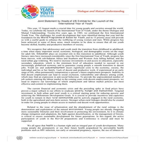 Role of youth in rural development | PDF