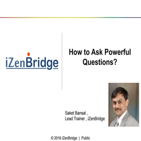 Webinar  on "Asking Powerful Questions"