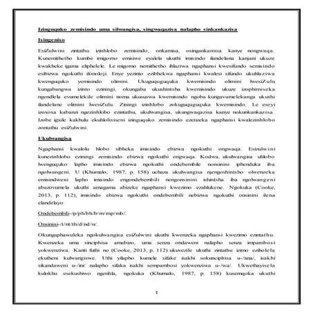 Izinguquko zemisindo uma silwangisa, singwaqazisa nalapho sinkankazisa