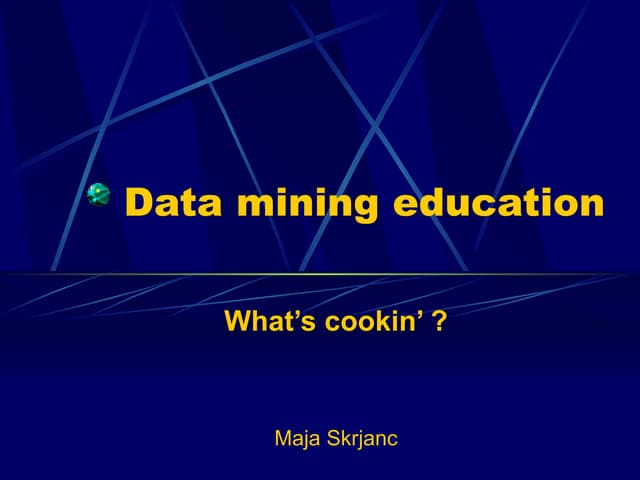 Izobrazevanje za data-mining