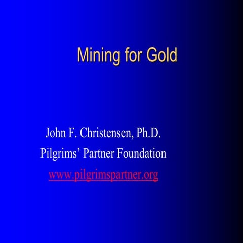 J. christensen mining for gold friday