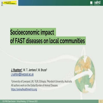 Socioeconomic impact of FAST diseases on local communities