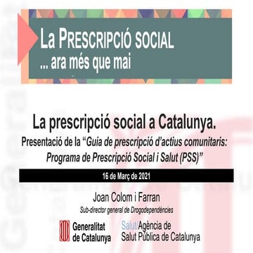 Prescripció Social - Joan Colom