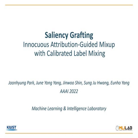 J. Park, AAAI 2022, MLILAB, KAIST AI