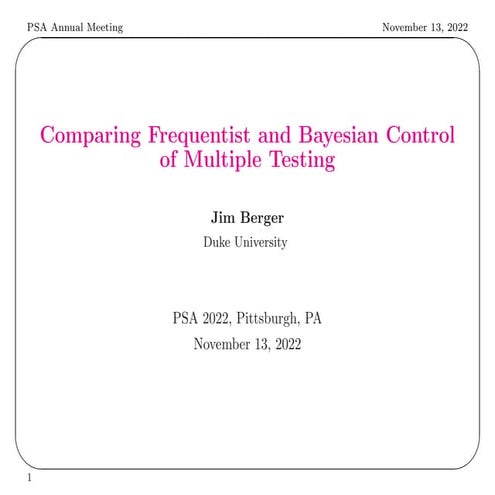 Comparing Frequentists and Bayesian Control of Multiple Testing