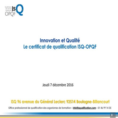 Innovation et qualité par Jacques Abécassis -14R #fffod