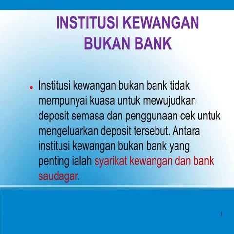 Ekonomi - Institut bukan bank