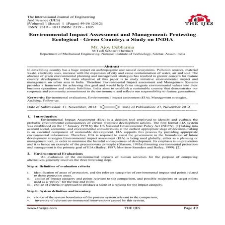 Environment Assessment of Bufferzone Management Plan | PPTX