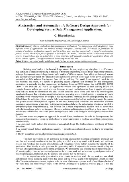 Abstraction and Automation: A Software Design Approach for Developing Secure ...