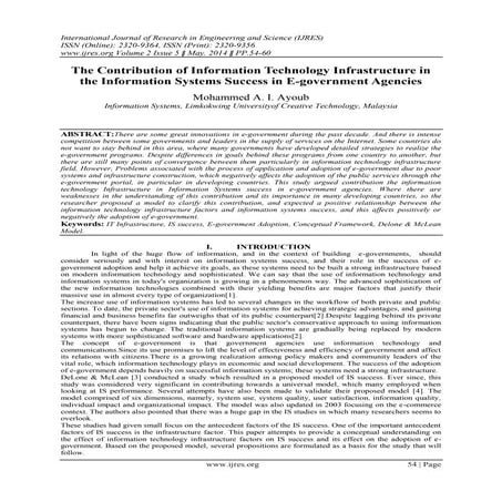 The Contribution of Information Technology Infrastructure in the Information ...