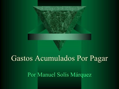 Gastos acumulados por pagar