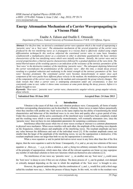Energy Attenuation Mechanism of a Carrier Wavepropagating in a Viscous Fluid