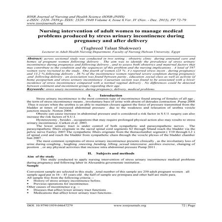 Artigo stress urinary incontinence in pregnant women | PDF