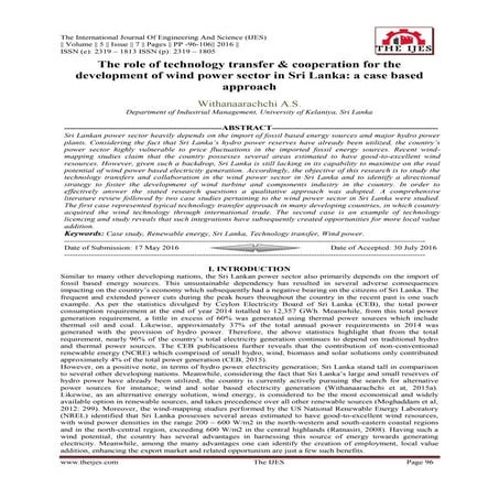 The role of technology transfer & cooperation for the development of wind pow...