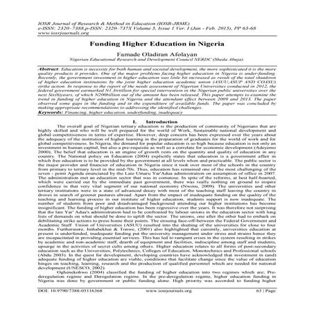 HISTORY OF HIGHER EDUCATION IN NIGERIA PDF visual data 2