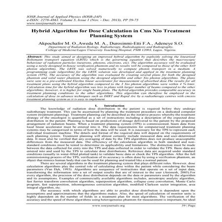 Hybrid Algorithm for Dose Calculation in Cms Xio Treatment Planning System