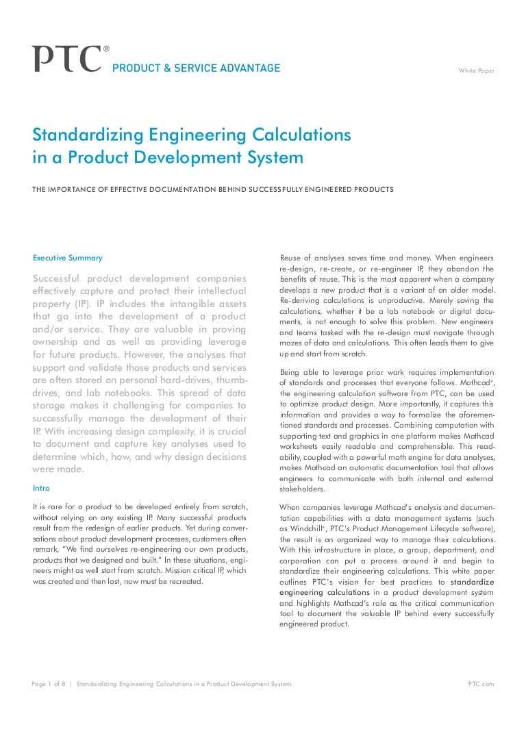 Standardizing Engineering Calculations in a Product Development System