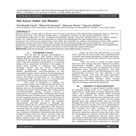 Sol Aura: Solar Air Heater