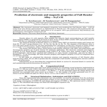 Prediction of electronic and magnetic properties of Full Heusler Alloy – Ir2CrAl