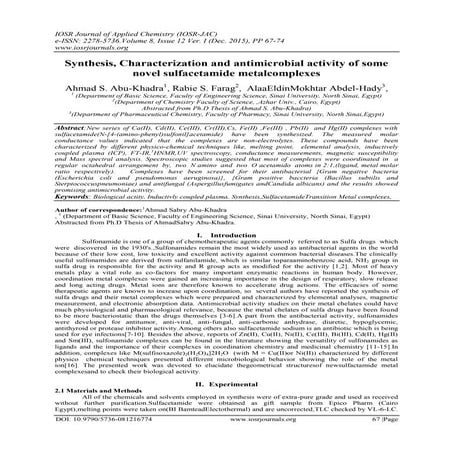 Synthesis, Characterization and antimicrobial activity of some novel sulfacet...