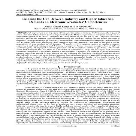 Bridging the Gap Between Industry and Higher Education Demands on Electronic ...