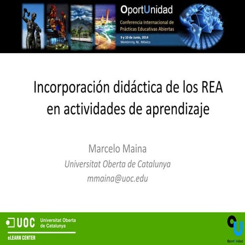 Incorporación didáctica de los REA en actividades de aprendizaje