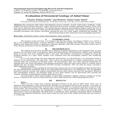 Evaluation of Structural Geology of Jabal Omar